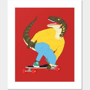 Skate Raptor Posters and Art